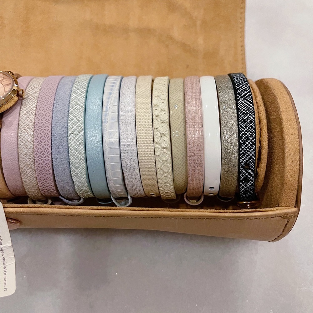 FOSSIL GEORGIA THREE-HAND LEATHER WRAP WATCH SET (DISCONTINUED) - Picture 6 of 16